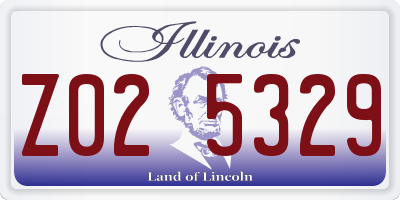 IL license plate Z025329