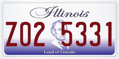 IL license plate Z025331