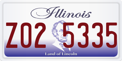 IL license plate Z025335