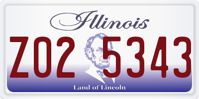 IL license plate Z025343