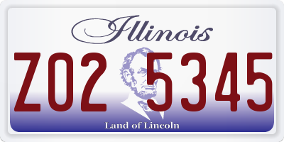 IL license plate Z025345