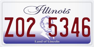 IL license plate Z025346