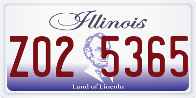 IL license plate Z025365