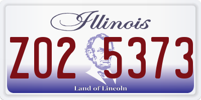 IL license plate Z025373