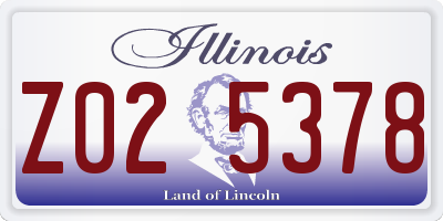 IL license plate Z025378