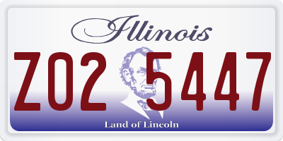 IL license plate Z025447