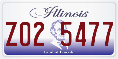 IL license plate Z025477