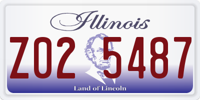 IL license plate Z025487