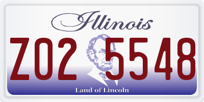 IL license plate Z025548