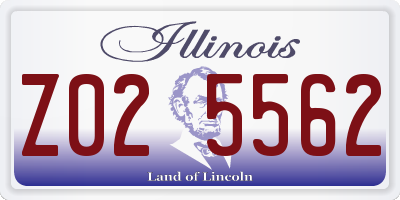 IL license plate Z025562