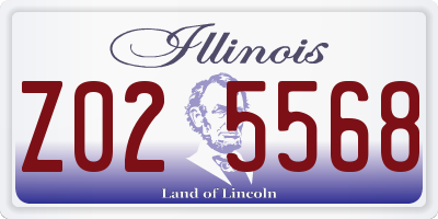 IL license plate Z025568