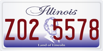 IL license plate Z025578