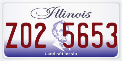 IL license plate Z025653