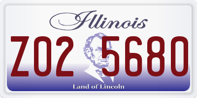 IL license plate Z025680