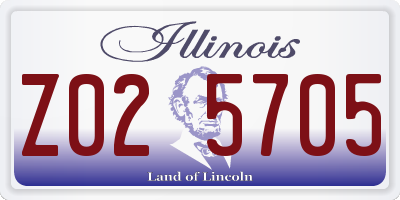IL license plate Z025705