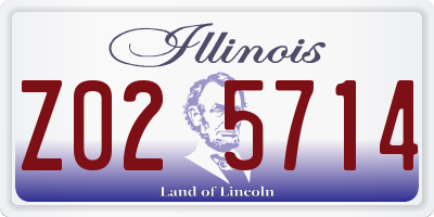 IL license plate Z025714