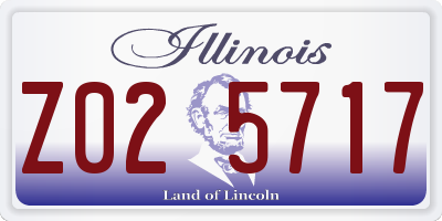 IL license plate Z025717