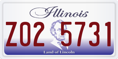 IL license plate Z025731