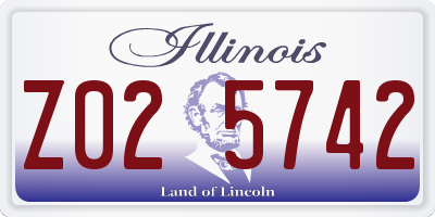IL license plate Z025742