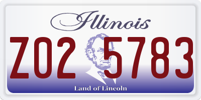 IL license plate Z025783