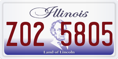 IL license plate Z025805