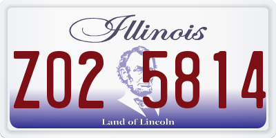 IL license plate Z025814