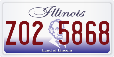 IL license plate Z025868