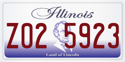 IL license plate Z025923