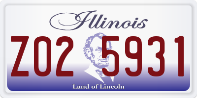IL license plate Z025931