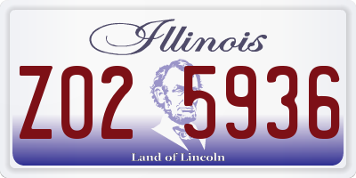 IL license plate Z025936