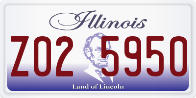 IL license plate Z025950
