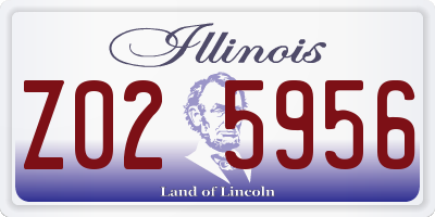IL license plate Z025956