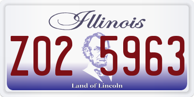 IL license plate Z025963