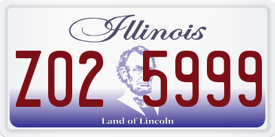 IL license plate Z025999