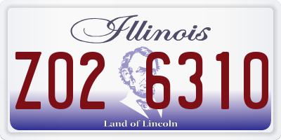 IL license plate Z026310