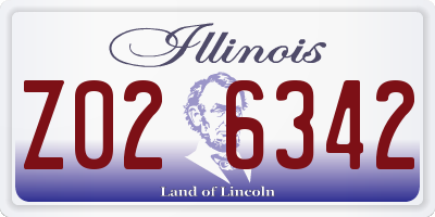 IL license plate Z026342