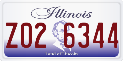 IL license plate Z026344