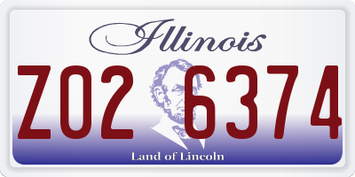 IL license plate Z026374