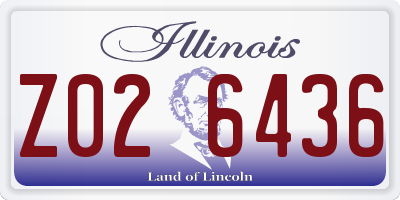 IL license plate Z026436