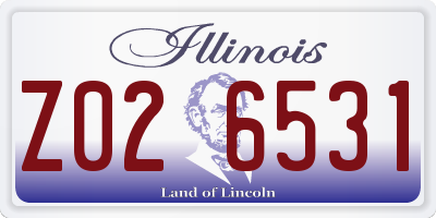IL license plate Z026531