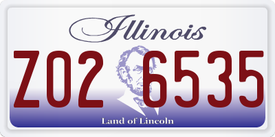 IL license plate Z026535