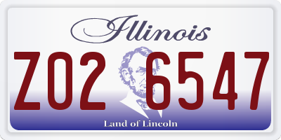 IL license plate Z026547