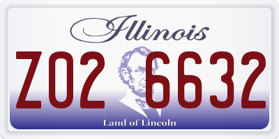 IL license plate Z026632