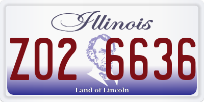 IL license plate Z026636