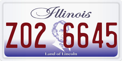IL license plate Z026645
