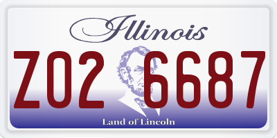 IL license plate Z026687