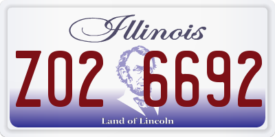 IL license plate Z026692