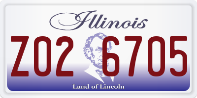 IL license plate Z026705