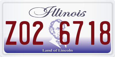 IL license plate Z026718