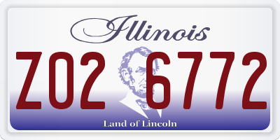 IL license plate Z026772